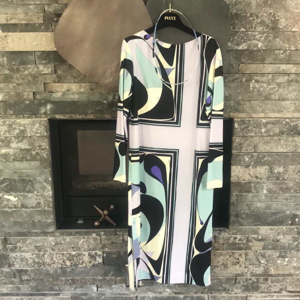 Emilio Pucci belted print dress - Picture 2 of 5